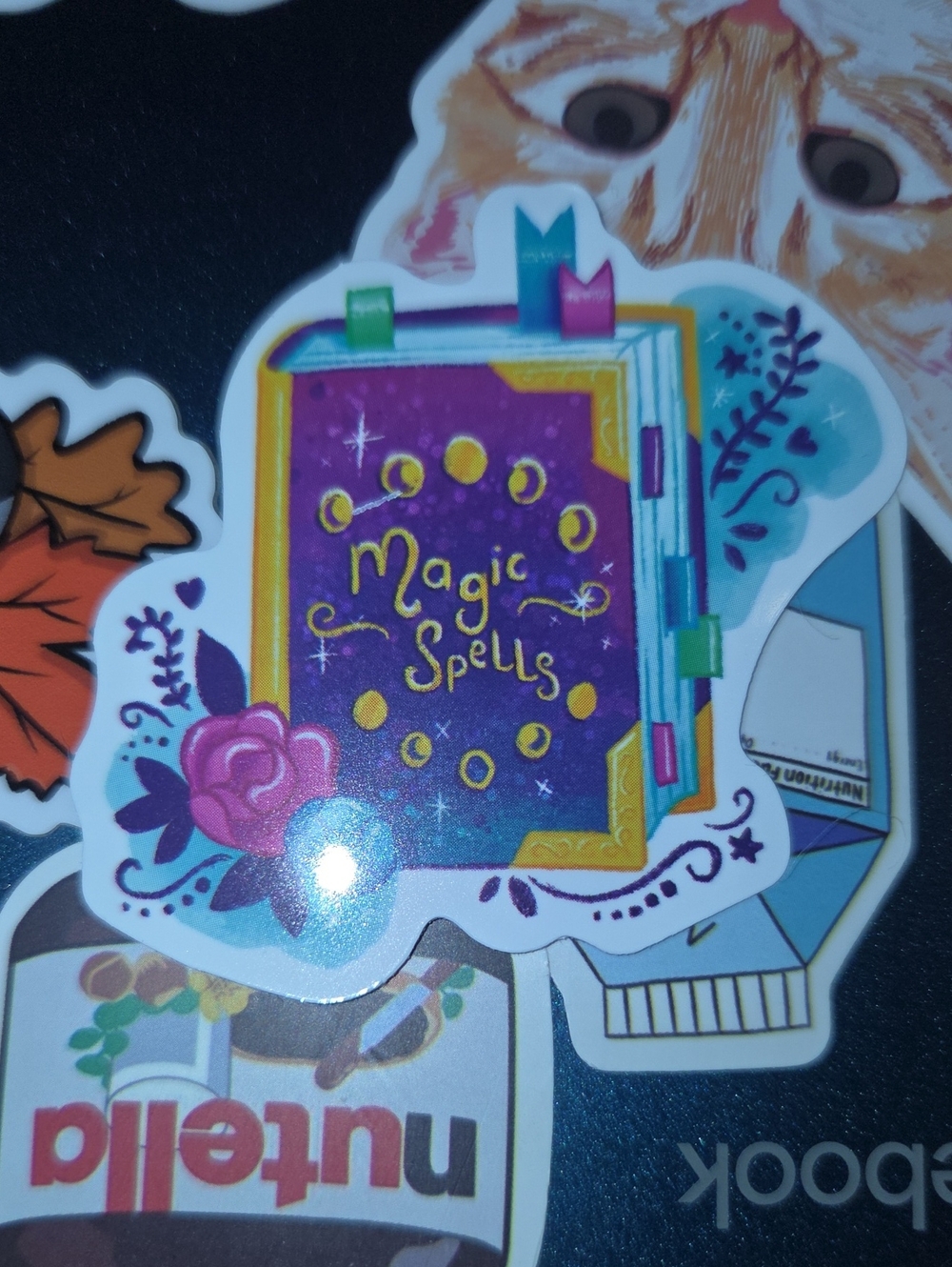 Magic Spells Small Pets Sticker - Purple Book Design